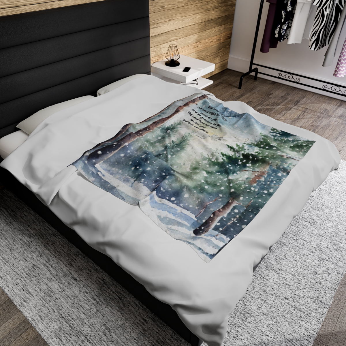 Snowy Forest Blessing Blanket (Velveteen) - Image 7