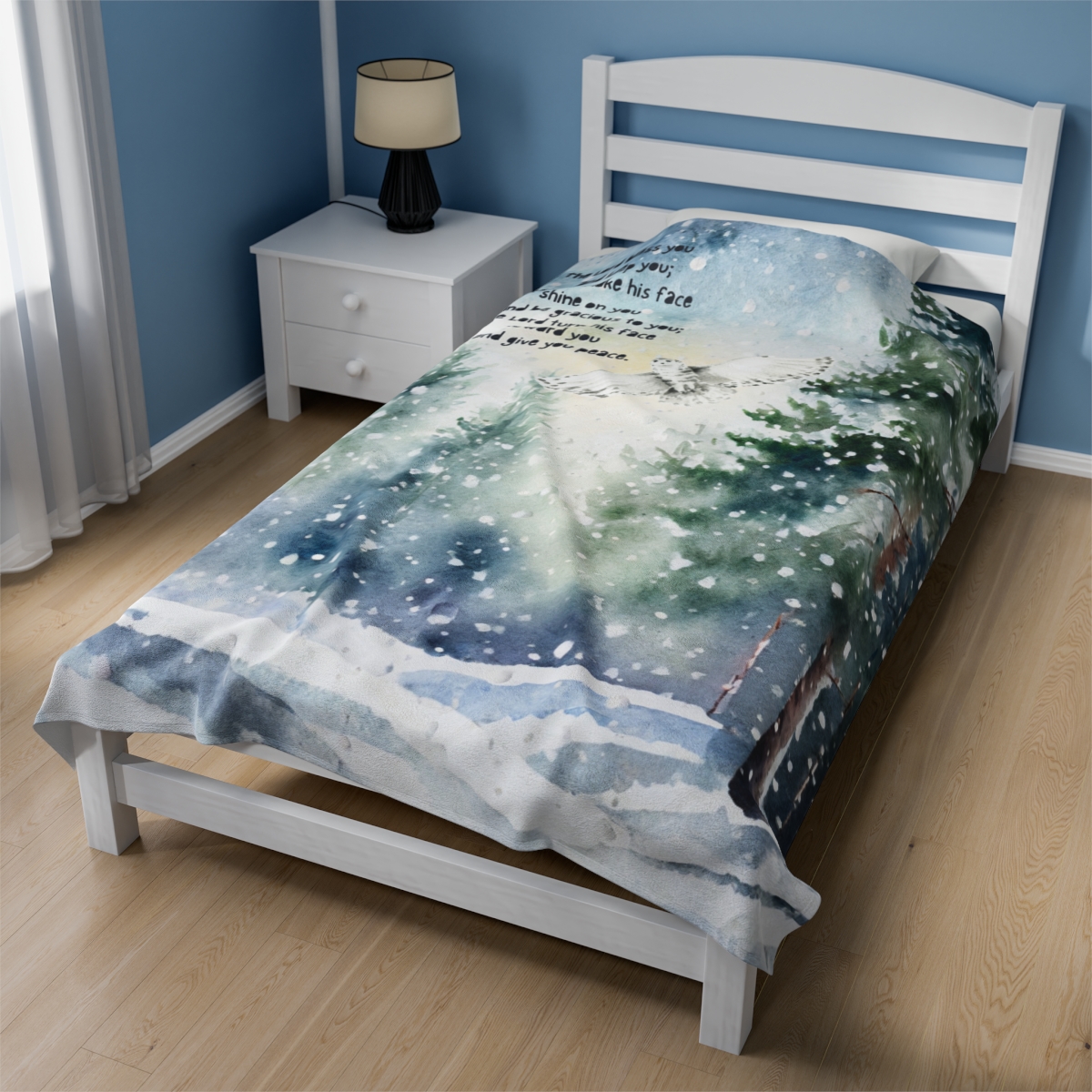 Snowy Forest Blessing Blanket (Velveteen) - Image 5