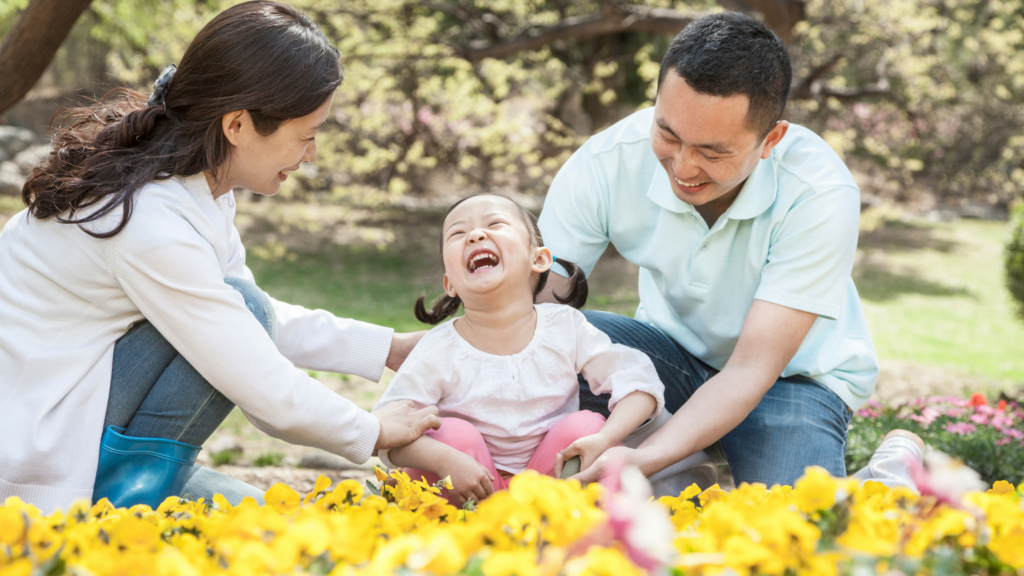 happy family with good habits