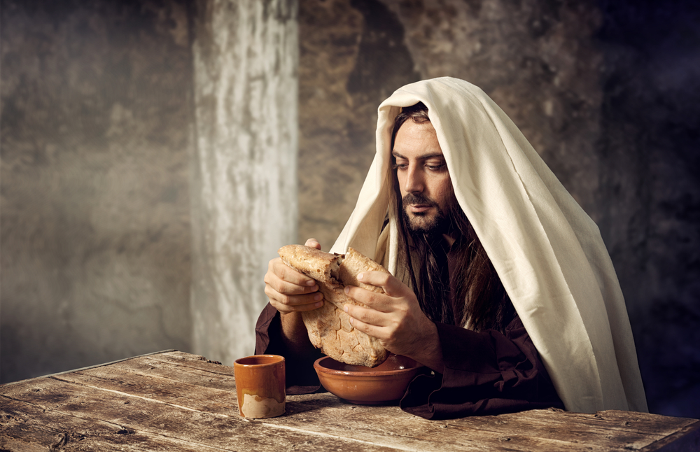 Jesus at the Last Supper, explaining the real meaning of Easter